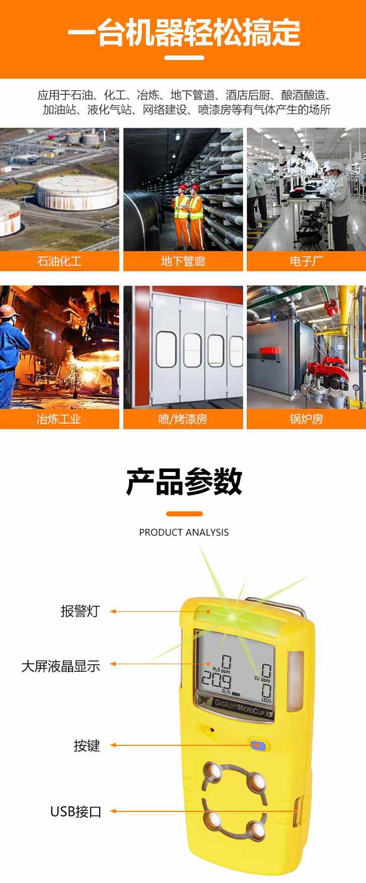 霍尼韋爾(BW)Clip4便攜式四合一氣體檢測儀圖片3