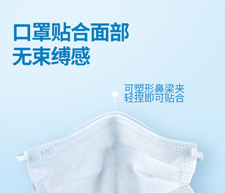 3M7660+耐適康一次性口罩 超小號(hào)5只/袋圖片10