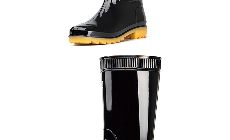 回力807高筒PVC黑色雨靴圖片7