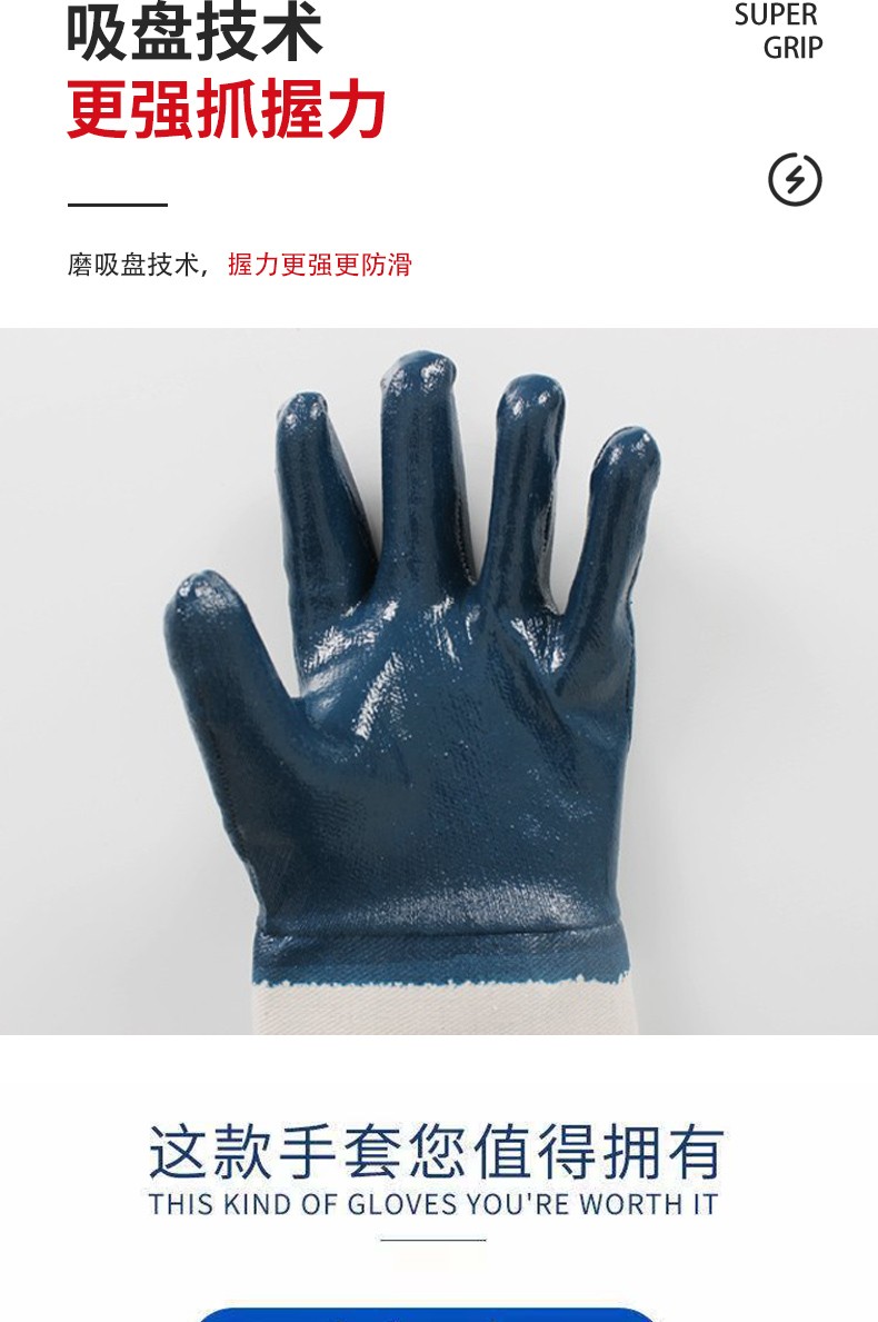 PIP 56-AS323防滑防油加絨加厚丁腈手套圖片6