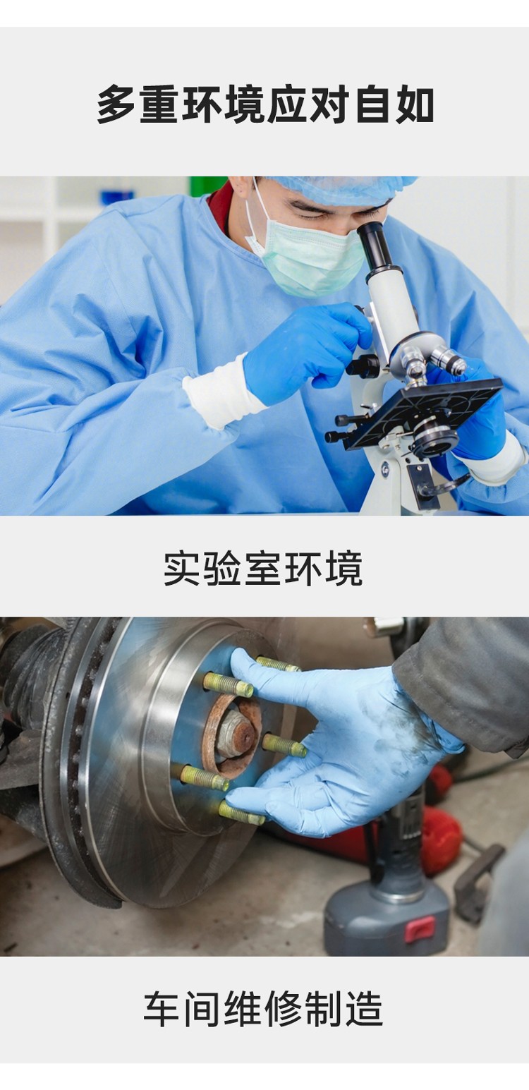 PIP 62-621PF藍(lán)色防滑耐磨一次性乳膠手套圖片7