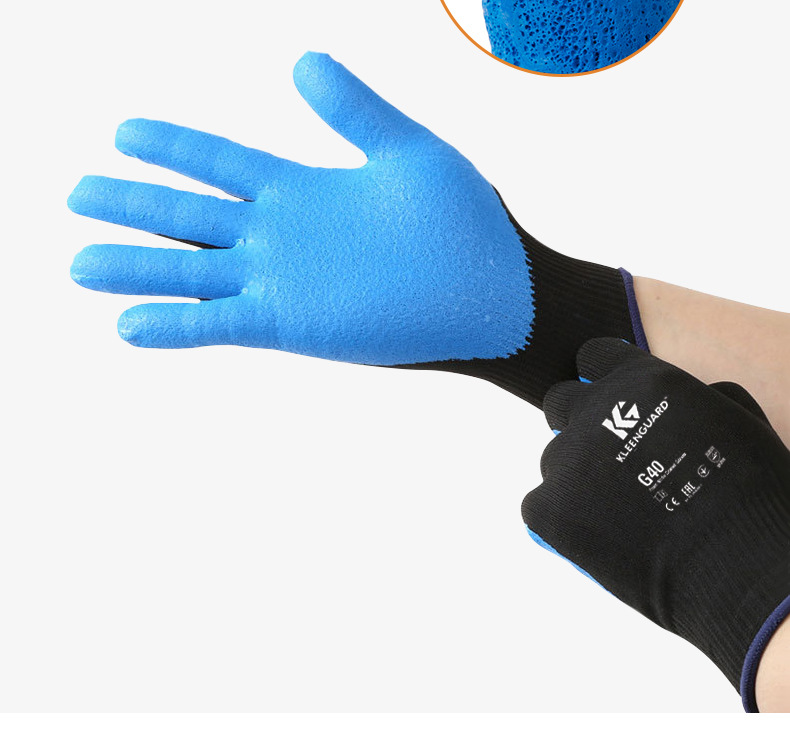 金佰利40227B G40發(fā)泡丁腈涂層勞保手套L圖片9