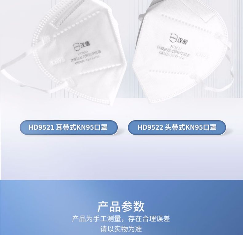 漢盾HD9522 KN95頭戴式折疊防塵口罩6