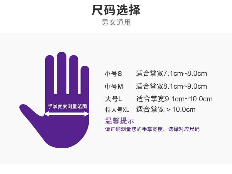 塞莫詩S901BL天藍色一次性PVC手套圖片5