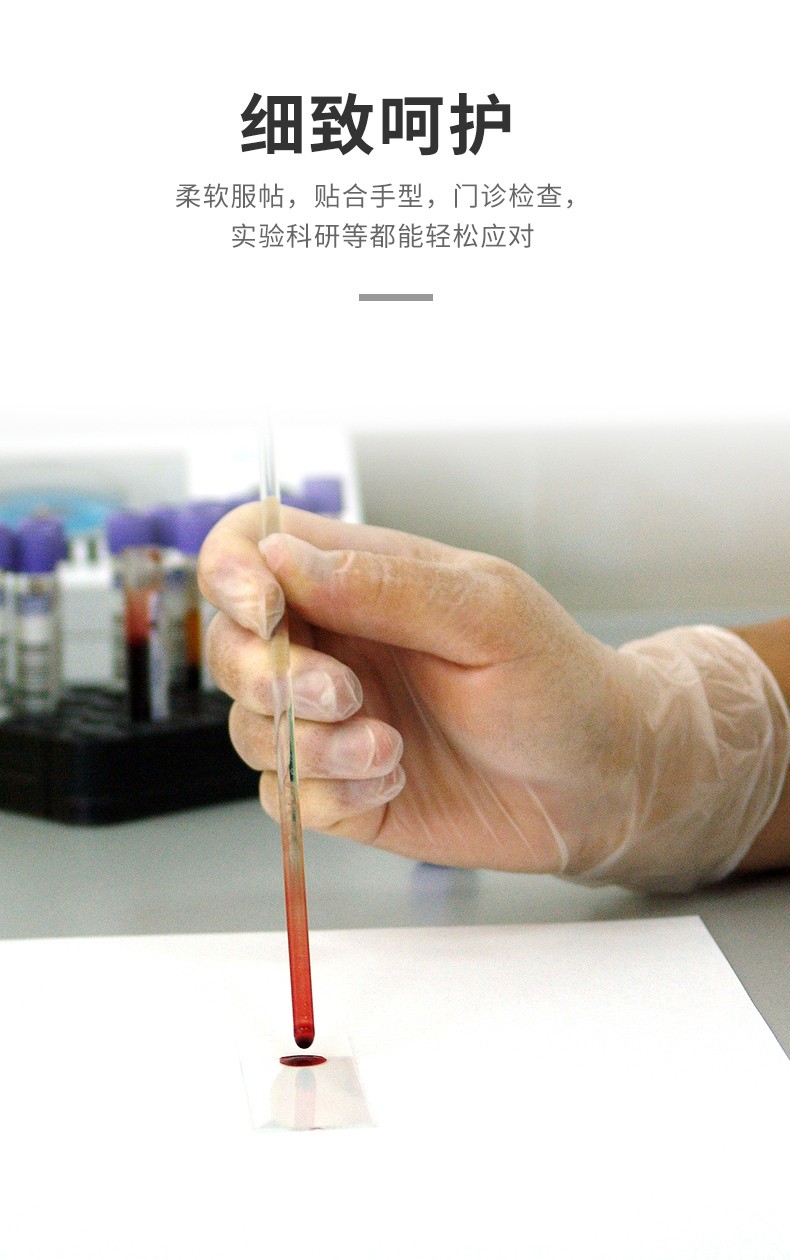 塞莫詩S901BL天藍色一次性PVC手套圖片9