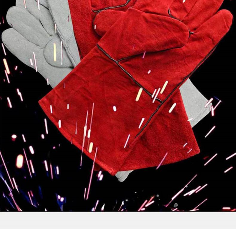 漢盾HD-DR2023加強(qiáng)牛皮耐磨耐高溫電焊手套2