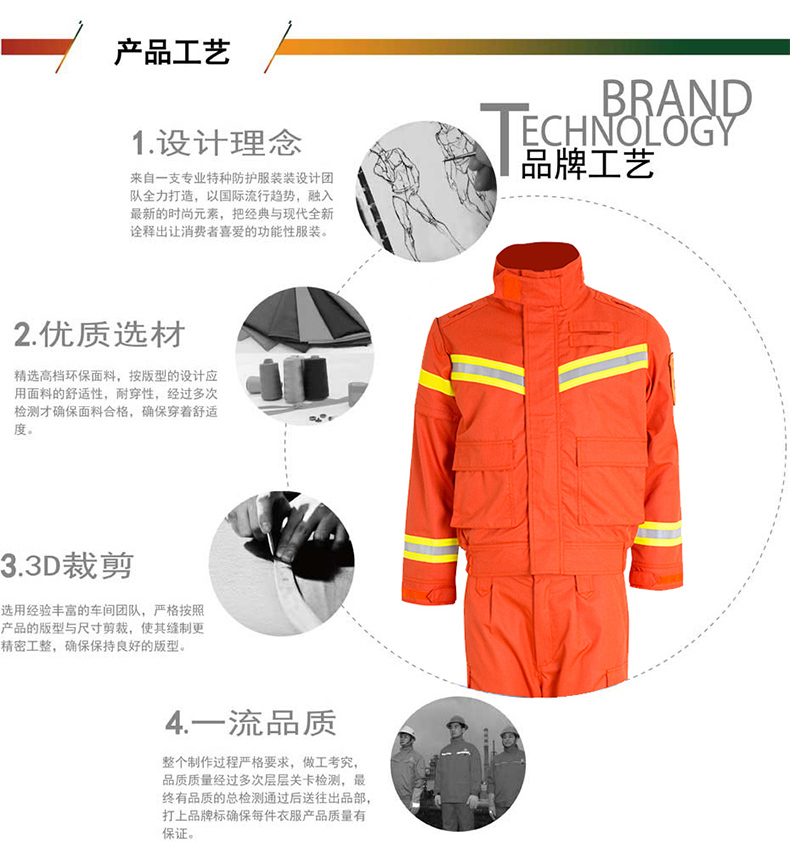 優普泰夾克分體式消防員冬季搶險救援防護服02