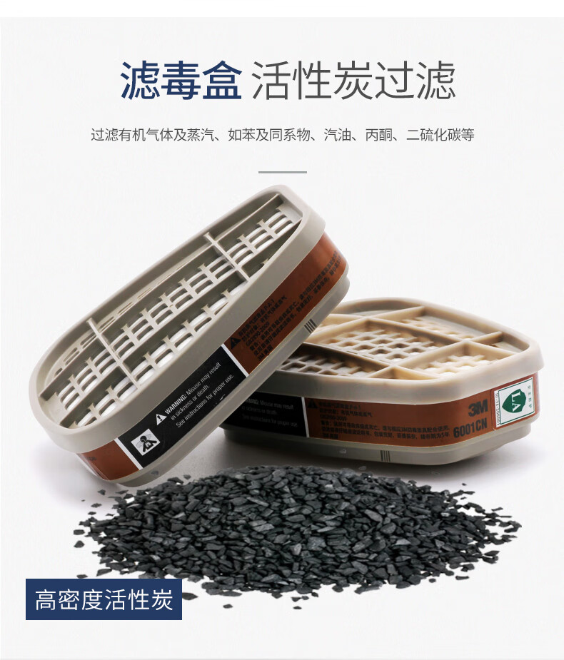 3M650PQL防毒面具硅膠半面具套裝5