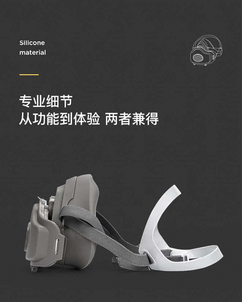 定和DH20122橡膠半面罩防毒面具-6