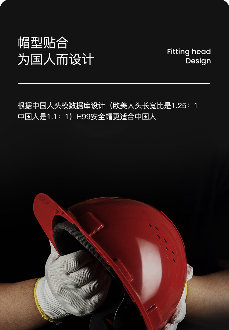 霍尼韋爾H99BA115S ABS紅色安全帽 H99S系列帶通風(fēng)孔安全帽9