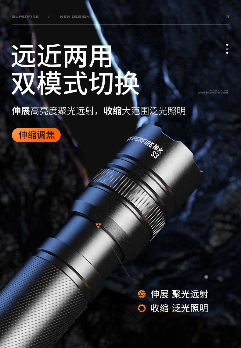神火S3超亮遠射變焦迷你手電筒8.jpg