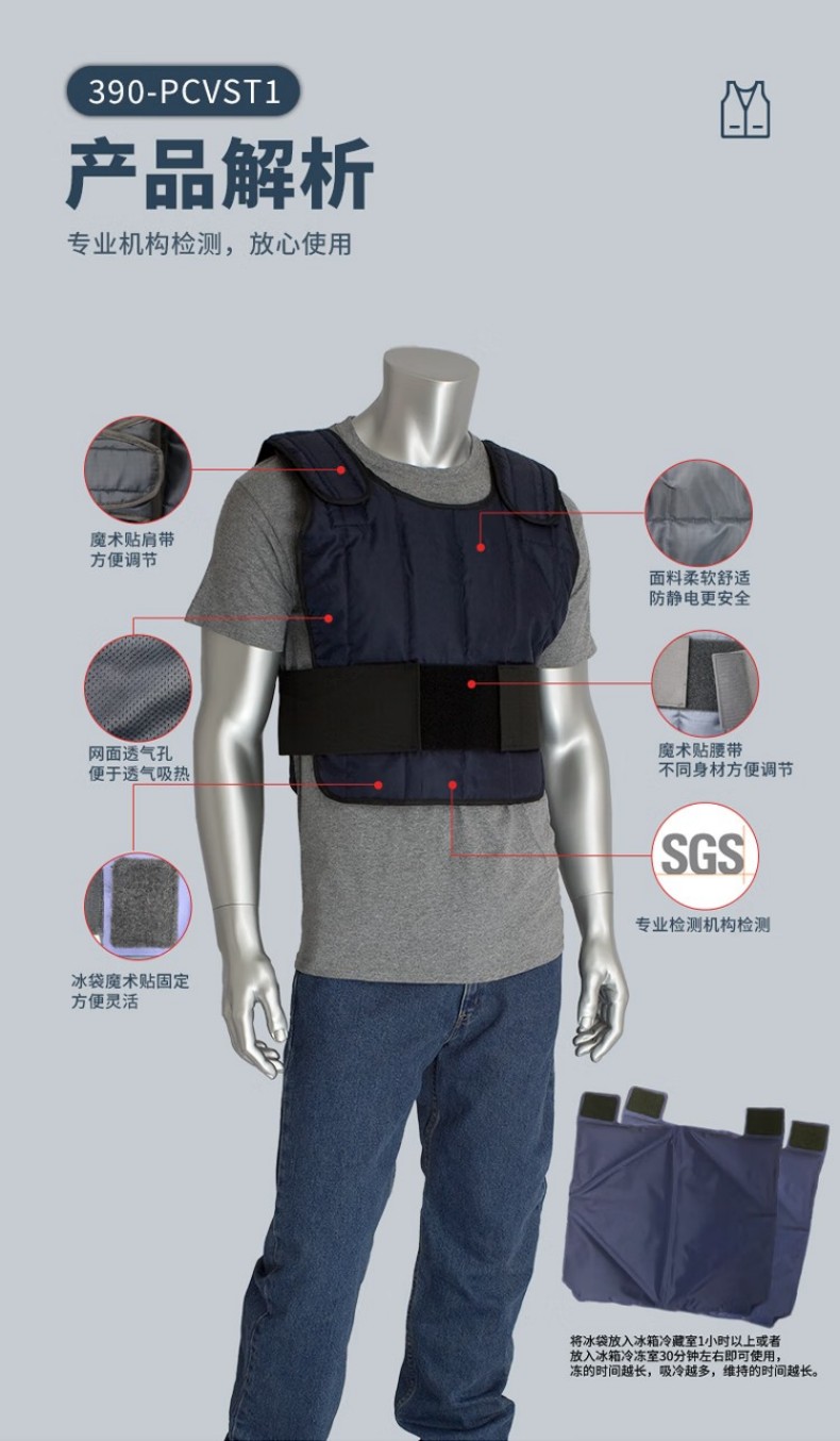 PIP 390-PCVST1冰袋式降溫背心4