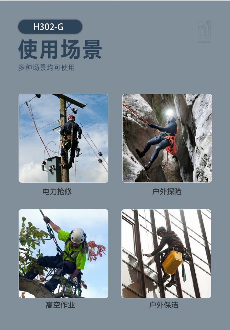 PIP H302-G舒適款救援型全身式安全帶9