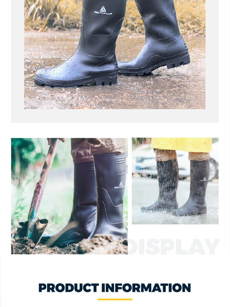 代爾塔301410 GINOCCHIO OB SRA工業款PVC防砸耐油安全鞋10