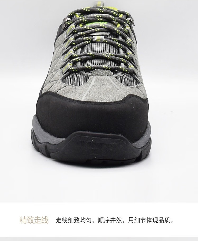 百集D1100灰綠色優質反毛皮防滑耐磨安全鞋10