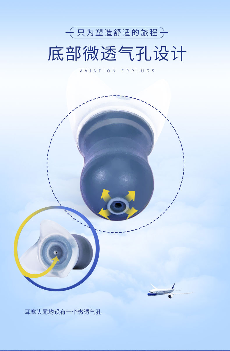 定和DH1017硅膠防噪音飛機(jī)耳塞2