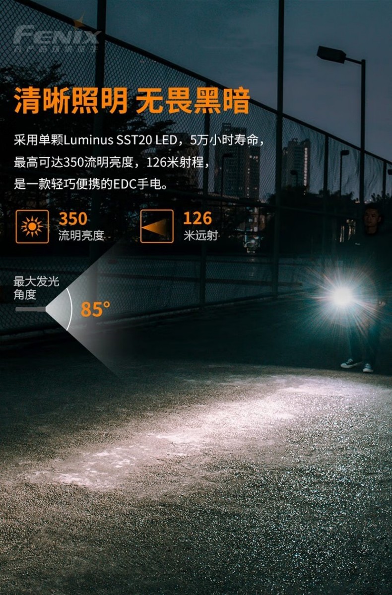 FENIX菲尼克斯E20 E系列便攜式EDC手電2.jpg