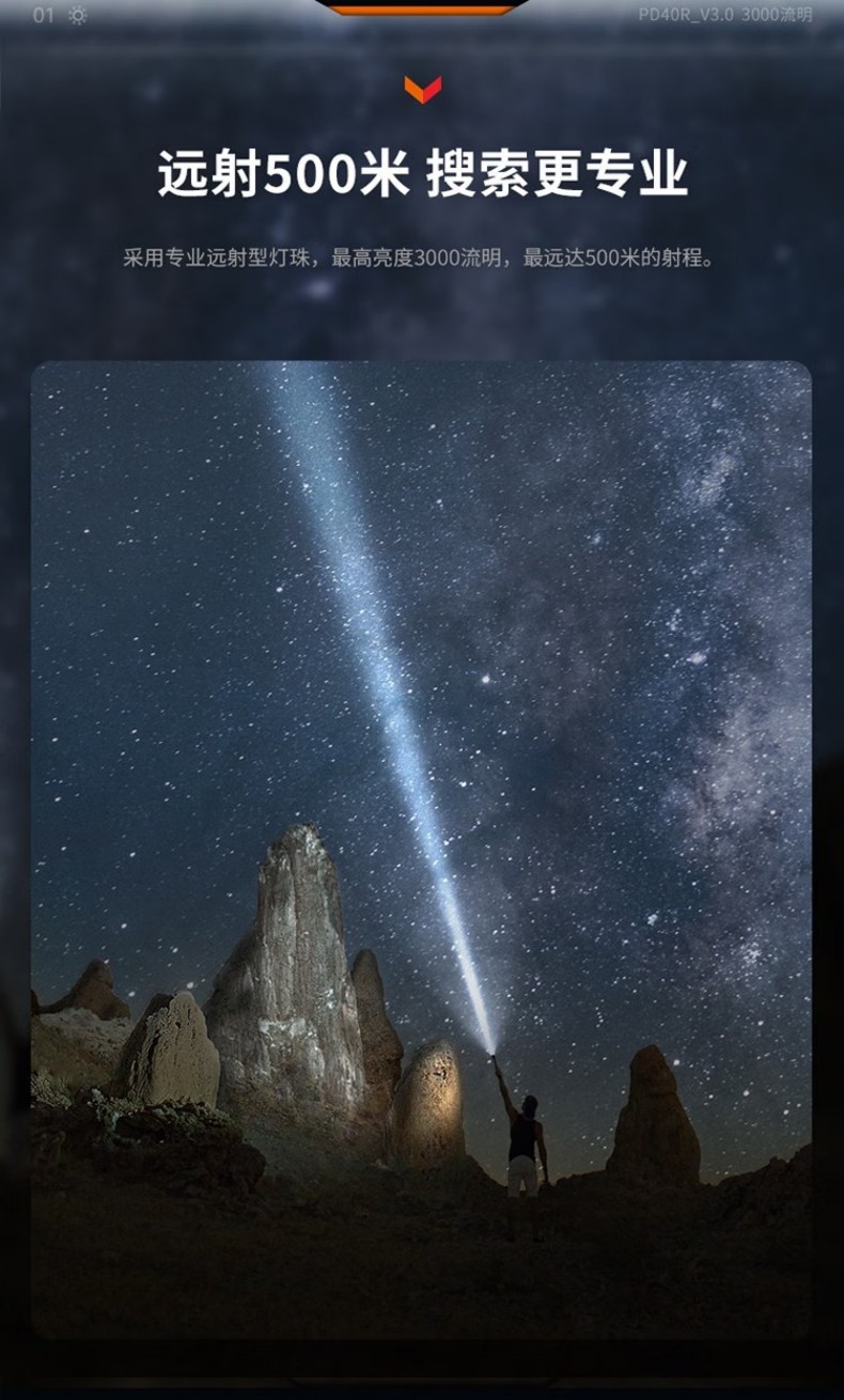 FENIX菲尼克斯PD40R PD系列超高亮機械旋轉調光手電2.jpg