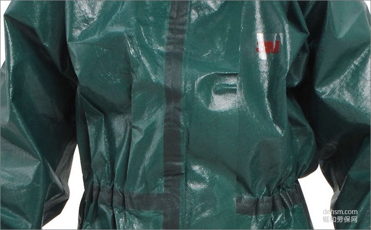 3M4680綠色帶帽連體防護(hù)服超聲波焊接及熱封加強型接縫設(shè)計