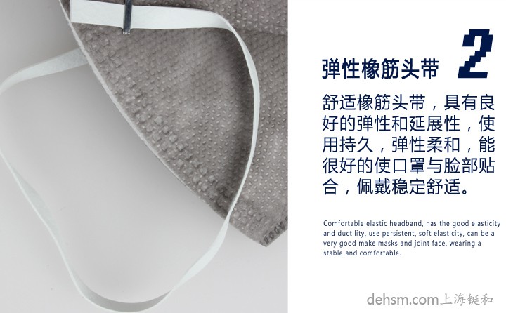 3M9022口罩彈性橡筋頭帶，使口罩貼合性更好