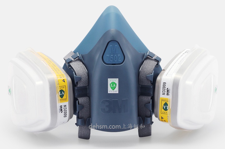 3M7502+6002防硫化氫及酸性氣體防毒面具圖片-正面