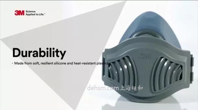 3M HF-50單濾盒硅膠半面罩耐熱塑料閥蓋，使用更長久