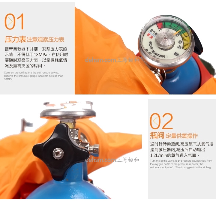 ZYX45隔絕式壓縮氧自救器壓力閥及表頭