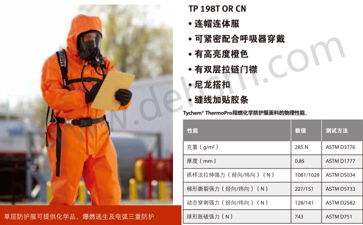 杜邦Tychem ThermoPro阻燃防化服消防款
