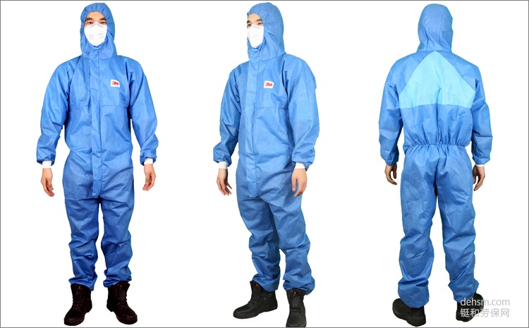 3M4532+藍色帶帽連體防護服圖片