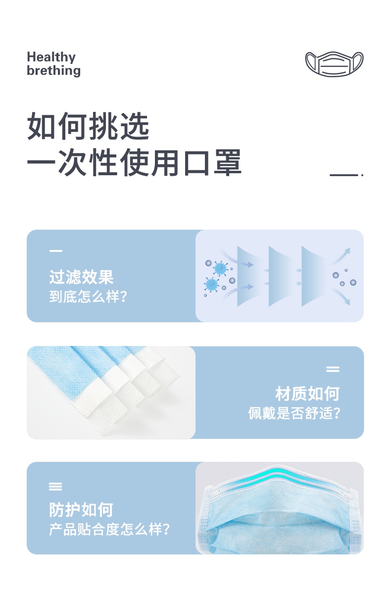 定和DH9001一次性使用無紡布口罩防護效率及材質