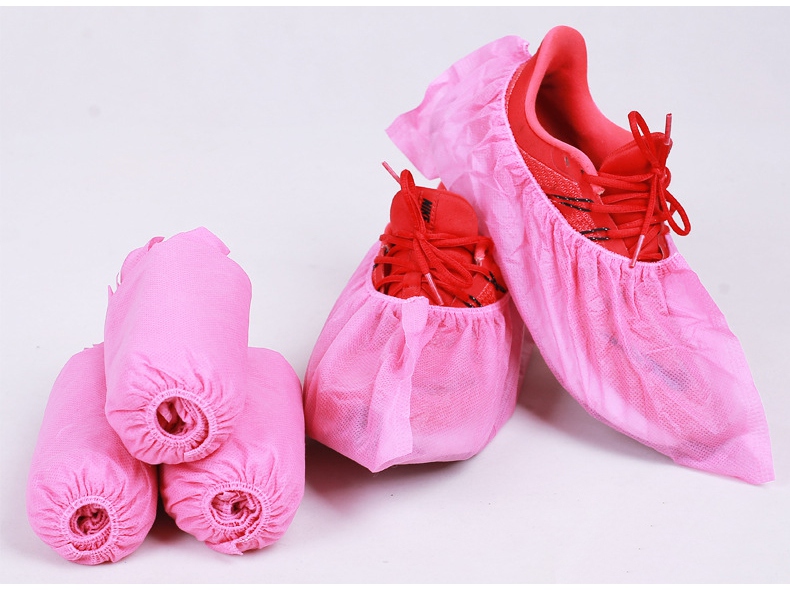 DH5100一次性無紡布鞋套紅色款圖片