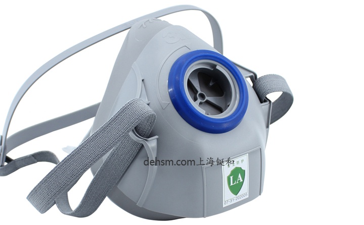 3M7702半面罩防毒面具圖片-側面