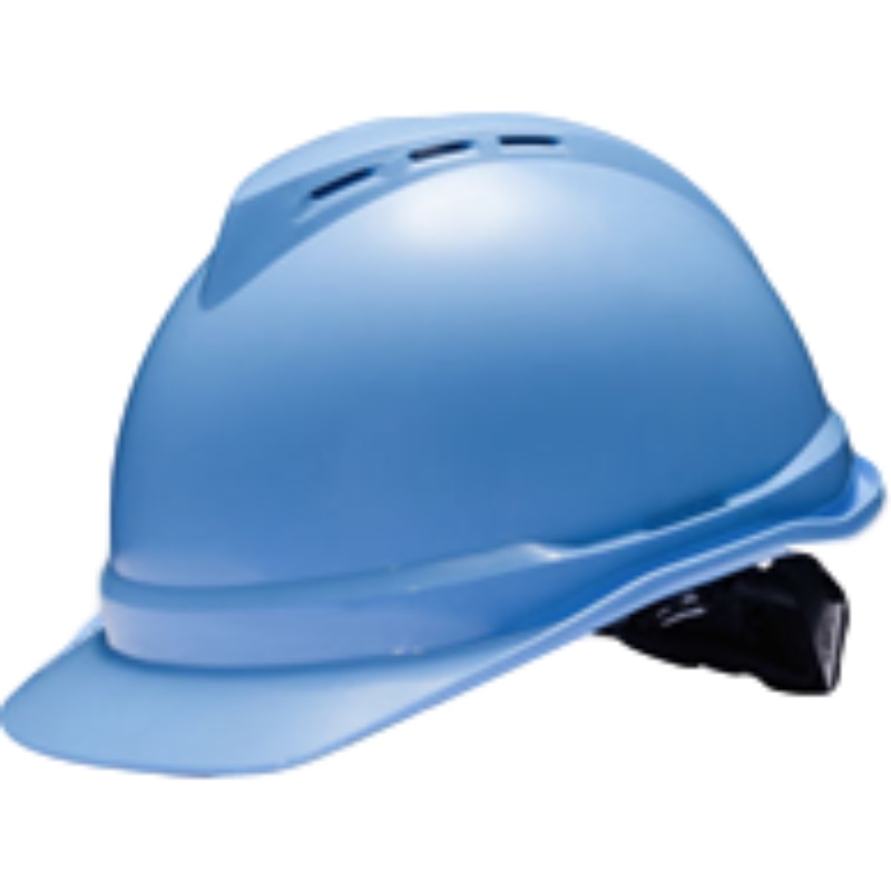 梅思安10167131湖藍色豪華型有孔ABS安全帽圖1