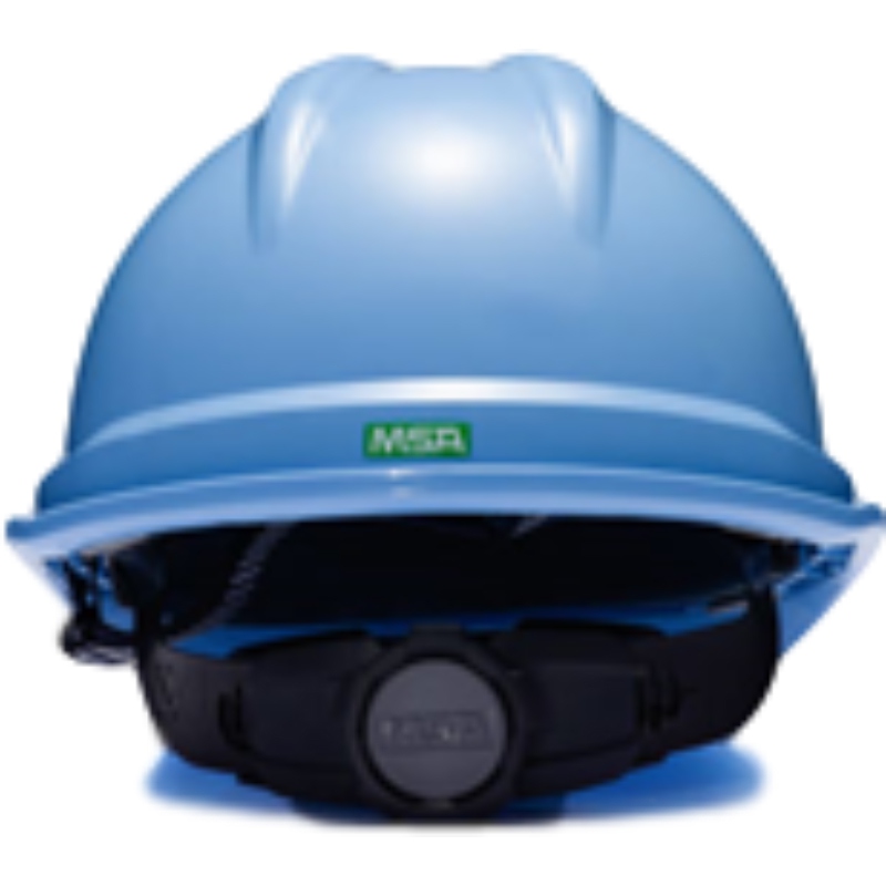 梅思安10167131湖藍色豪華型有孔ABS安全帽圖3
