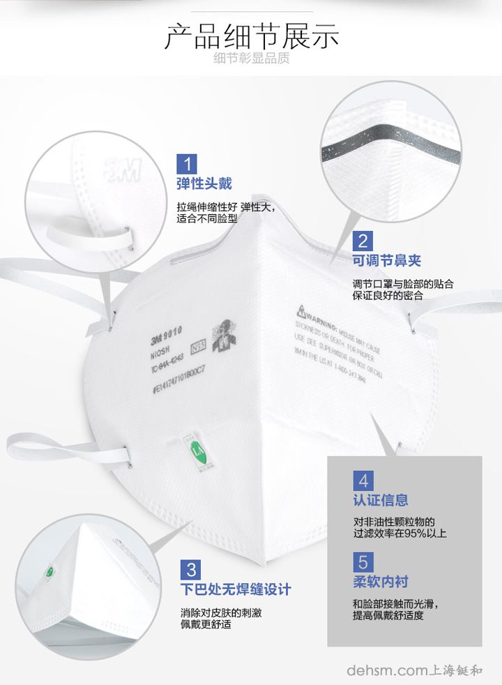 3m9010N95防塵口罩細節圖片展示